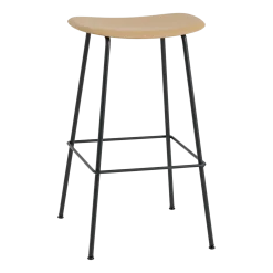 Tabouret de bar 75cm ocre piétement tubes Fiber - Muuto
