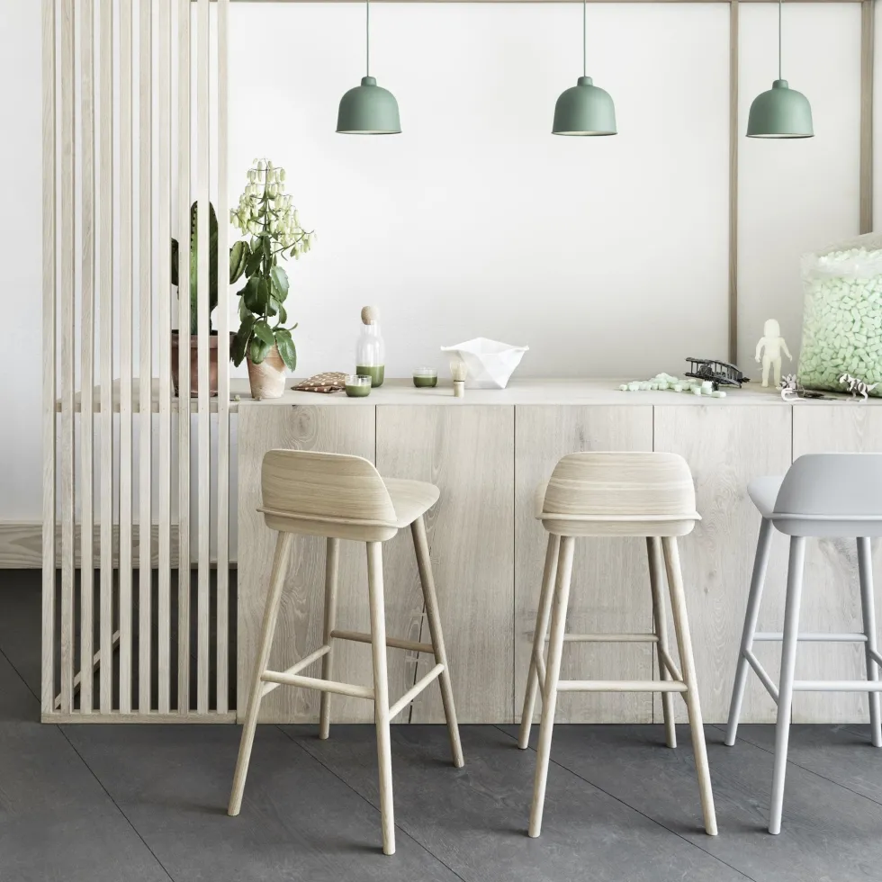 Tabouret de bar 65 cm rose Nerd - Muuto
