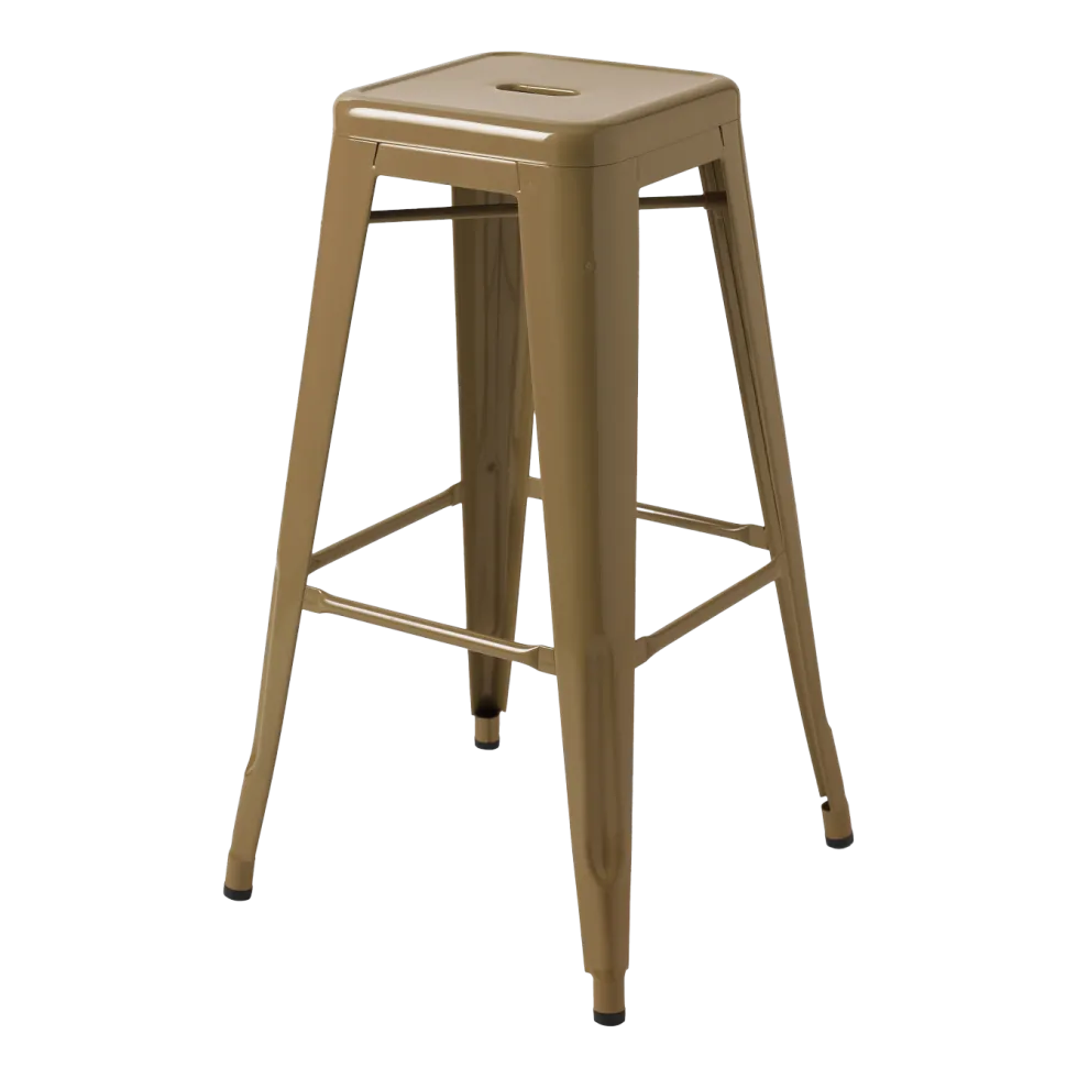 Tabouret de bar de jardin en acier brun vert 75cm H75 - Tolix