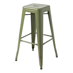 Tabouret de bar de jardin en acier vert jonc 75cm H75 - Tolix