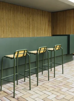 Tabouret de bar en acier et bois gris 75cm Vig Robinia - Normann Copenhagen