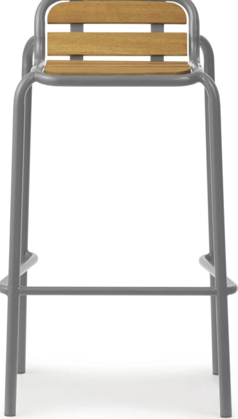 Tabouret de bar en acier et bois gris 75cm Vig Robinia - Normann Copenhagen