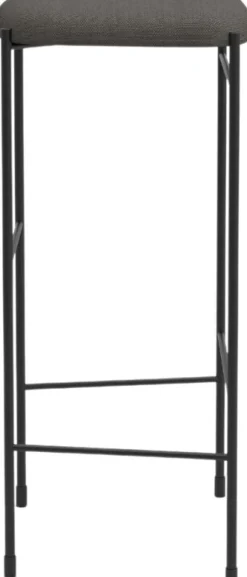 Tabouret de bar en acier et mousse gris 75cm Covent - New works