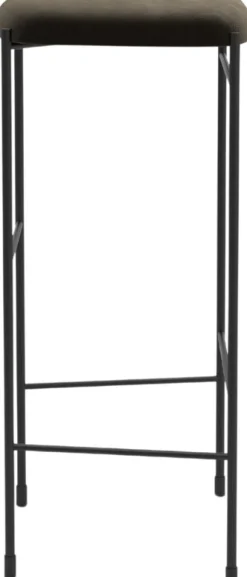 Tabouret de bar en acier et mousse marron 75cm Covent - New works