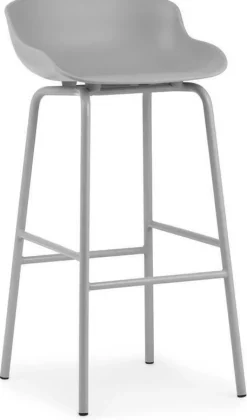 Tabouret de bar en acier et pp gris 75 cm Hyg - Normann Copenhagen
