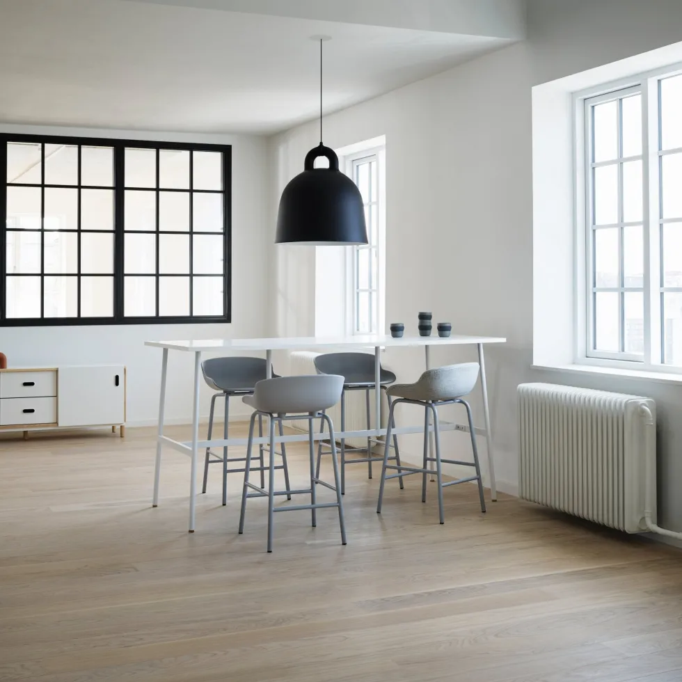 Tabouret de bar en acier et pp gris 75 cm Hyg - Normann Copenhagen