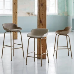 Tabouret de bar en acier et pp gris 75 cm Hyg - Normann Copenhagen