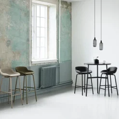 Tabouret de bar en acier et pp gris 75 cm Hyg - Normann Copenhagen