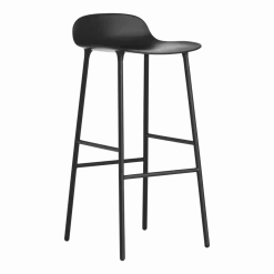 Tabouret de bar en acier et pp noir 75 cm Form - Normann Copenhagen