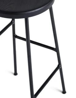 Tabouret de bar en acier noir 75 cm Cornet High - HAY