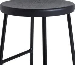 Tabouret de bar en acier noir 75 cm Cornet High - HAY