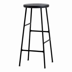Tabouret de bar en acier noir 75 cm Cornet High - HAY