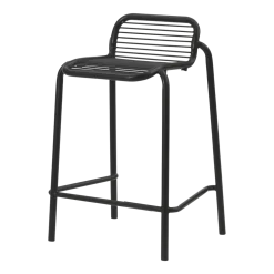 Tabouret de bar en acier noir 65cm Vig Robinia - Normann Copenhagen