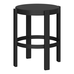 Tabouret de bar en acier noir volcan 35x45cm Doon - noo.ma