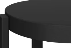 Tabouret de bar en acier noir volcan 35x45cm Doon - noo.ma