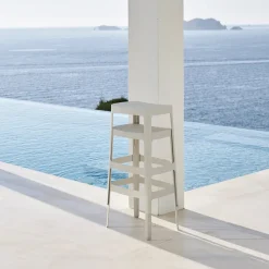 Tabouret de bar en aluminium blanc Cut - Cane-Line