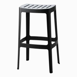 Tabouret de bar en aluminium noir Cut - Cane-Line