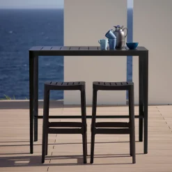 Tabouret de bar en aluminium noir Cut - Cane-Line