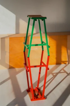 Tabouret de bar en bois de chêne et acier vert jade 75cm Tabourete 8 - Hay
