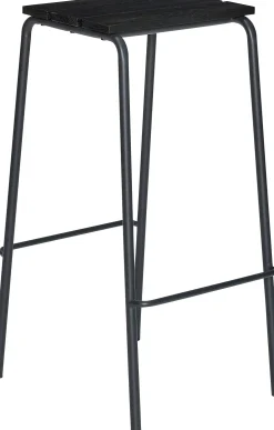 Tabouret de bar en bois de frêne et métal noir Stilt - Hübsch