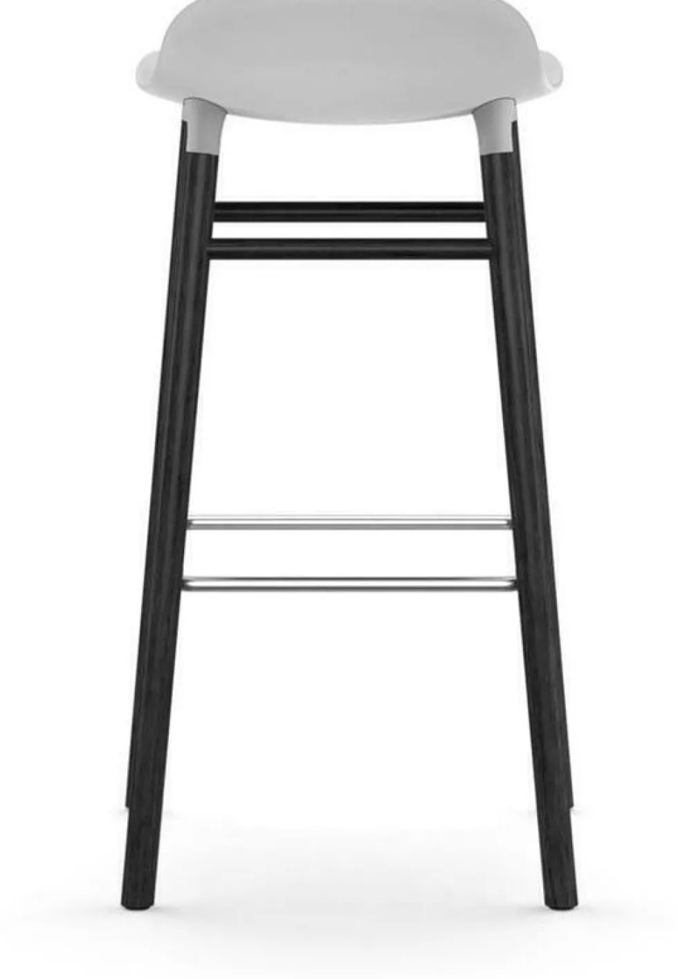 Tabouret de bar en bois noir et pp blanc 75 cm Form - Normann Copenhagen