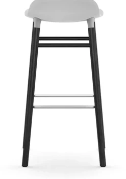 Tabouret de bar en bois noir et pp blanc 75 cm Form - Normann Copenhagen
