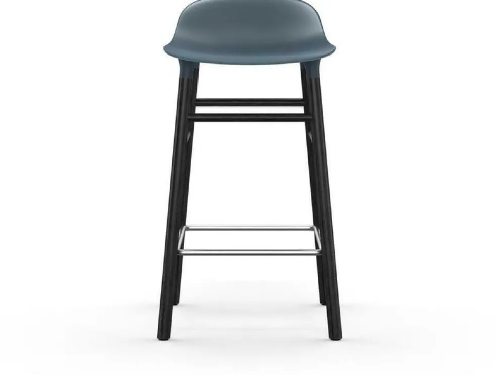 Tabouret de bar en bois noir et pp bleu 65 cm Form - Normann Copenhagen