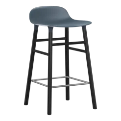 Tabouret de bar en bois noir et pp bleu 65 cm Form - Normann Copenhagen