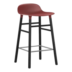 Tabouret de bar en bois noir et pp rouge 65 cm Form - Normann Copenhagen