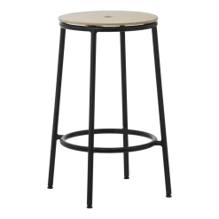 Tabouret de bar en chêne et acier noir 65 cm Circa Oak - Normann Copenhagen
