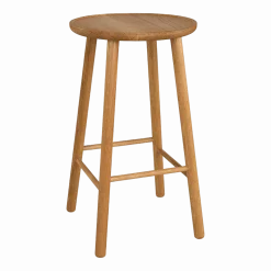 Tabouret de bar en chêne huilé 63 cm ZigZag - Hans K