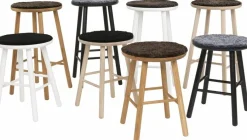 Tabouret de bar en chêne huilé 63 cm ZigZag - Hans K