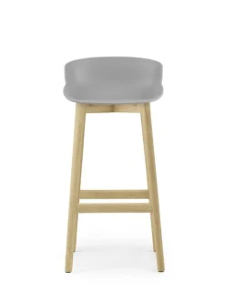 Tabouret de bar en chêne laqué et pp gris 75 cm Hyg - Normann Copenhagen
