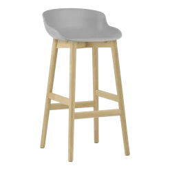 Tabouret de bar en chêne laqué et pp gris 75 cm Hyg - Normann Copenhagen
