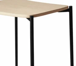 Tabouret de bar en chêne naturel et métal noir Paragon - HANDVÄRK