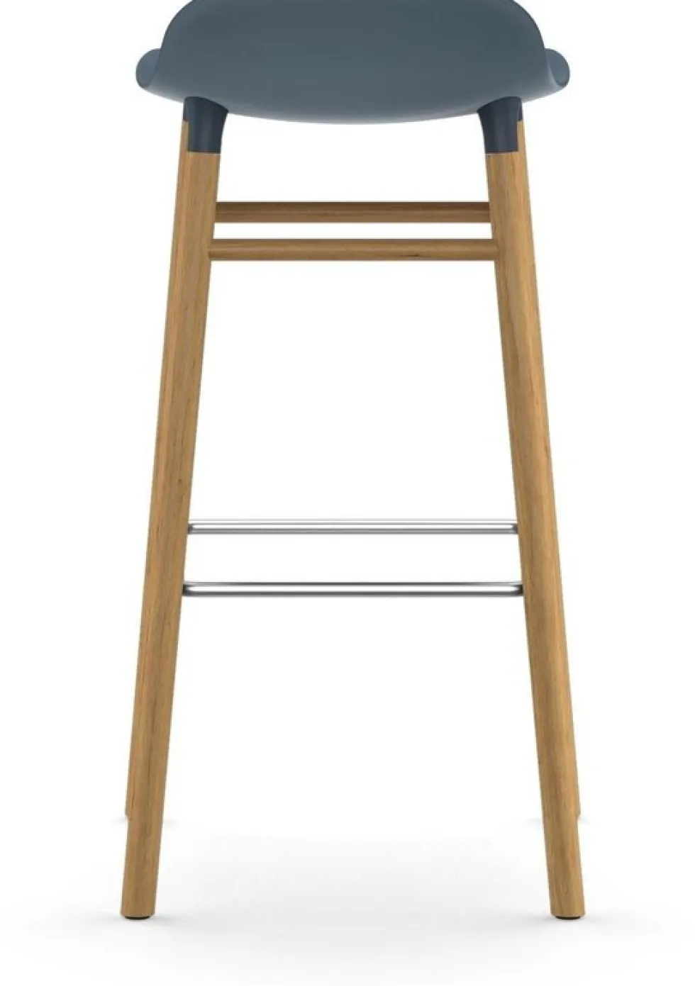 Tabouret de bar en chêne naturel et pp bleu 75 cm Form - Normann Copenhagen