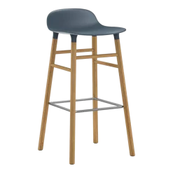 Tabouret de bar en chêne naturel et pp bleu 75 cm Form - Normann Copenhagen