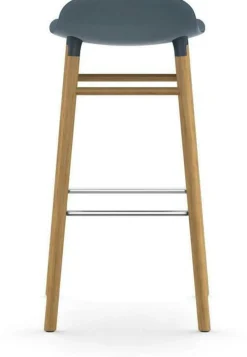 Tabouret de bar en chêne naturel et pp bleu 75 cm Form - Normann Copenhagen