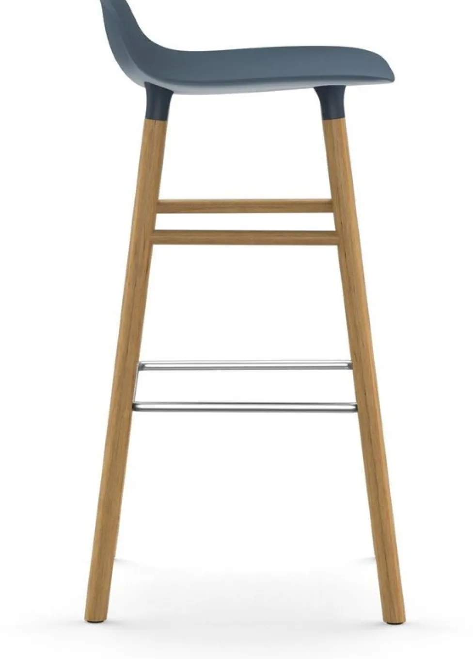 Tabouret de bar en chêne naturel et pp bleu 75 cm Form - Normann Copenhagen