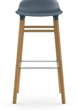 Tabouret de bar en chêne naturel et pp bleu 75 cm Form - Normann Copenhagen