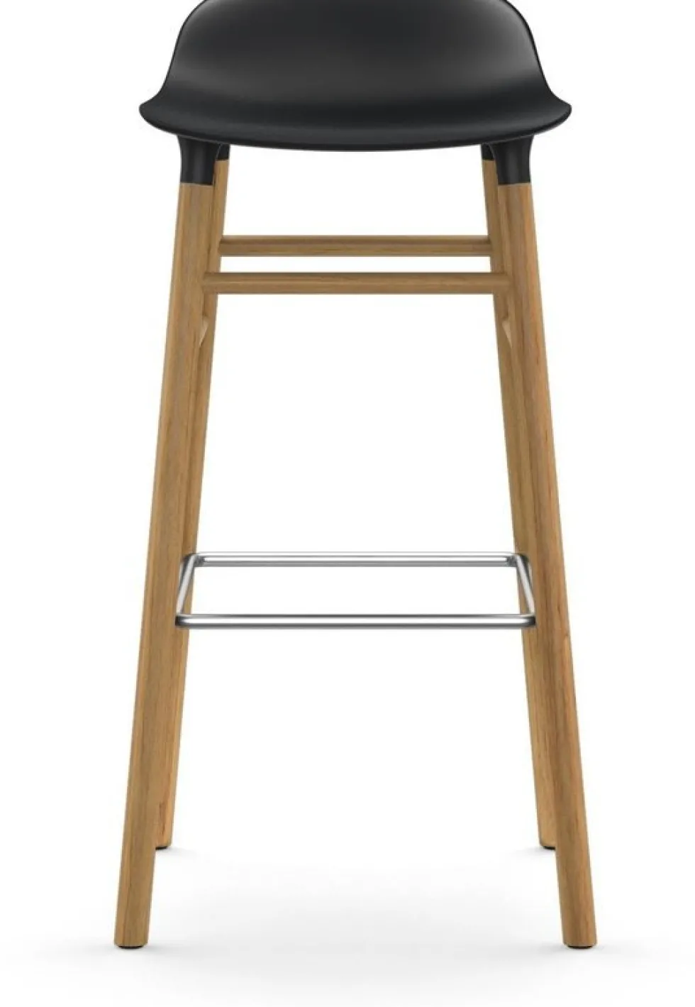 Tabouret de bar en chêne naturel et pp noir 75 cm Form - Normann Copenhagen