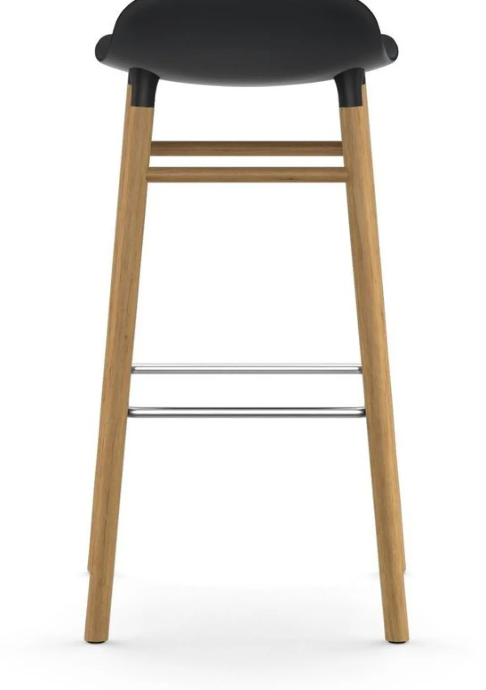 Tabouret de bar en chêne naturel et pp noir 75 cm Form - Normann Copenhagen
