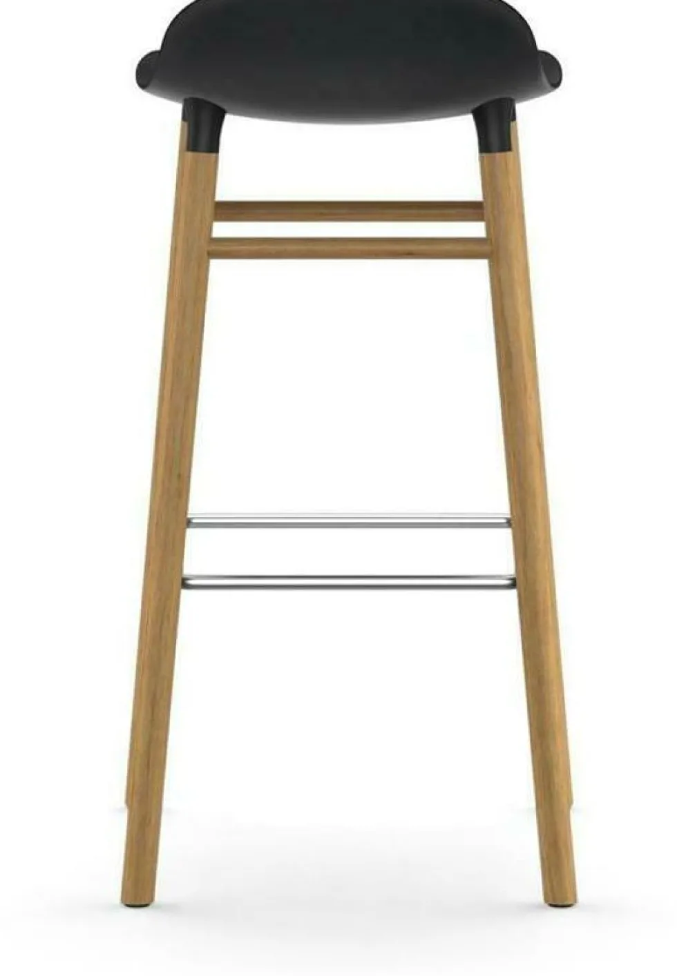 Tabouret de bar en chêne naturel et pp noir 75 cm Form - Normann Copenhagen
