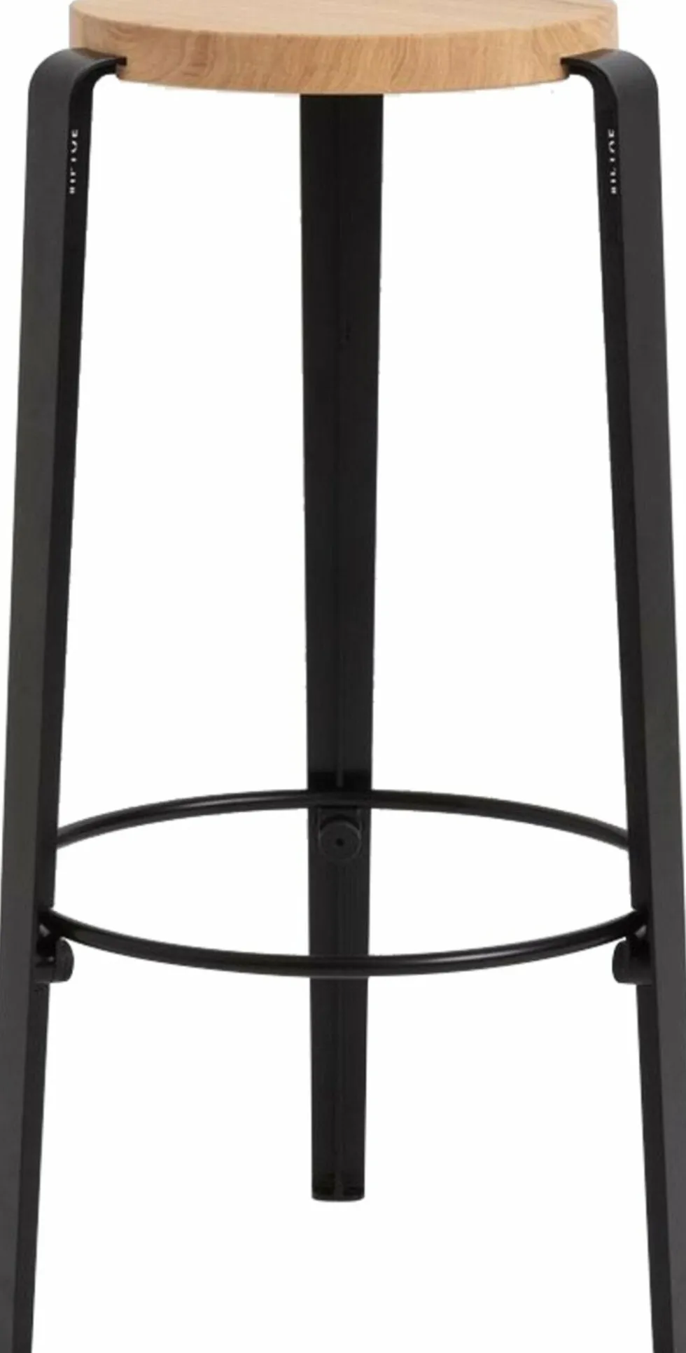 Tabouret de bar en chêne noir graphite BIG LOU - TIPTOE