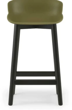 Tabouret de bar en chêne vernis noir et pp olive 65 cm Hyg - Normann Copenhagen