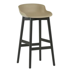 Tabouret de bar en chêne vernis noir et pp sable 75 cm Hyg - Normann Copenhagen