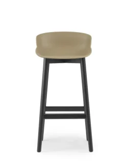 Tabouret de bar en chêne vernis noir et pp sable 75 cm Hyg - Normann Copenhagen