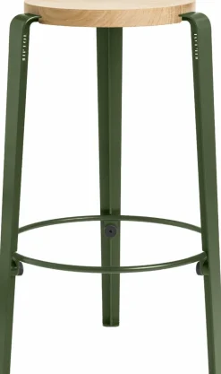 Tabouret de bar en chêne vert romarin MI LOU - TIPTOE