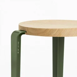 Tabouret de bar en chêne vert romarin MI LOU - TIPTOE