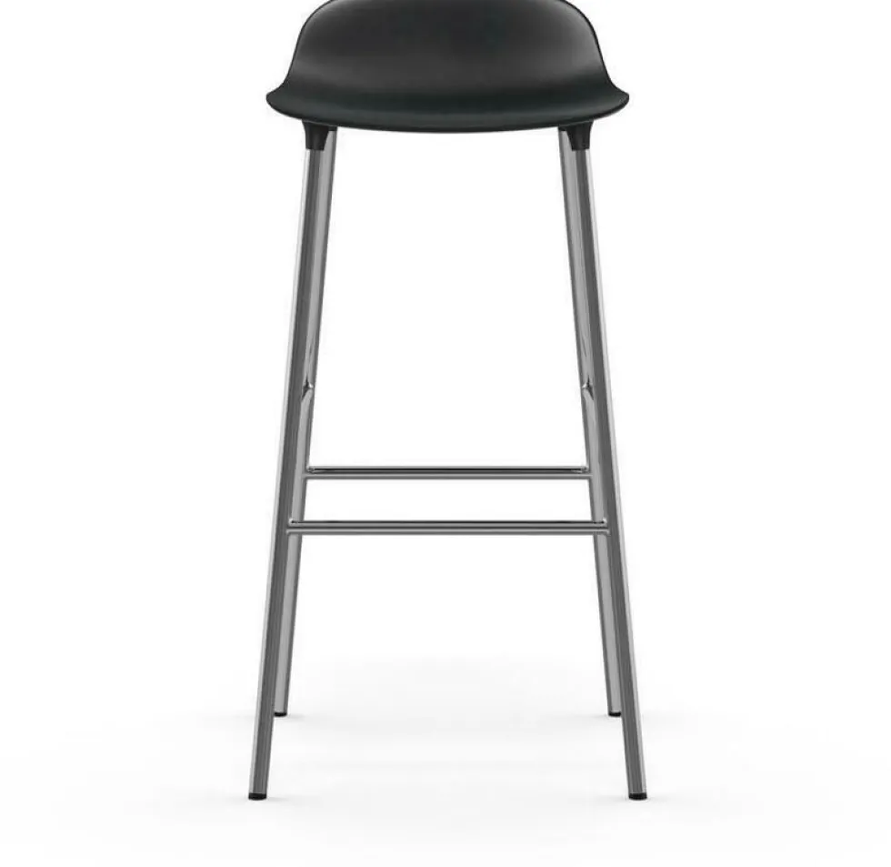 Tabouret de bar en chrome et pp noir 75 cm Form - Normann Copenhagen